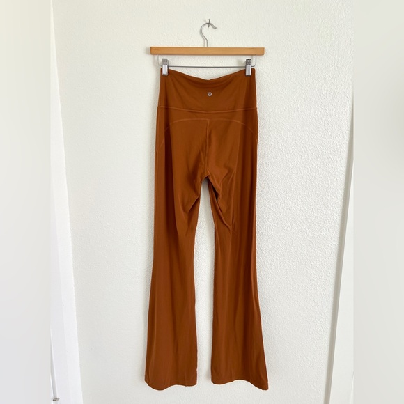 LULULEMON pants / copper brown GROOVE flare leg high waist leggings / size 6 - Picture 6 of 7